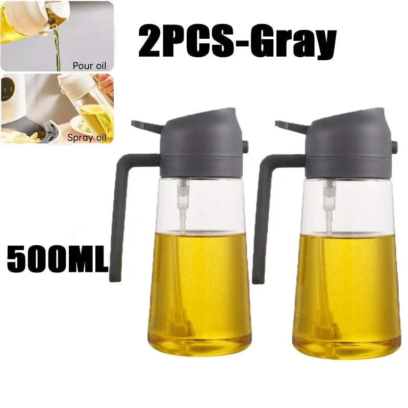 500ml gray oil spray bottles for kitchen cooking and baking.