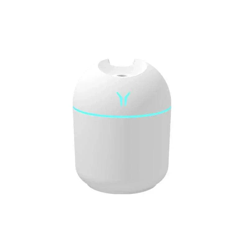 250ML Mini Aroma oil diffuser with USB connection and LED night lamp, suitable for home and car use.