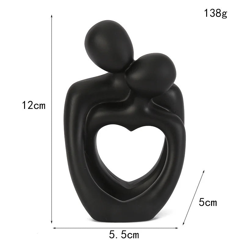 Abstract Couple Statue | Modern Love Figurine Decor