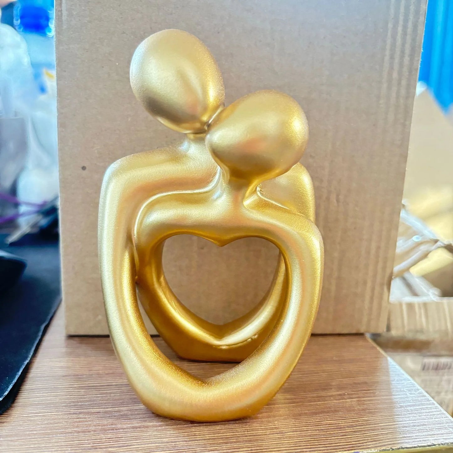 Abstract Couple Statue | Modern Love Figurine Decor