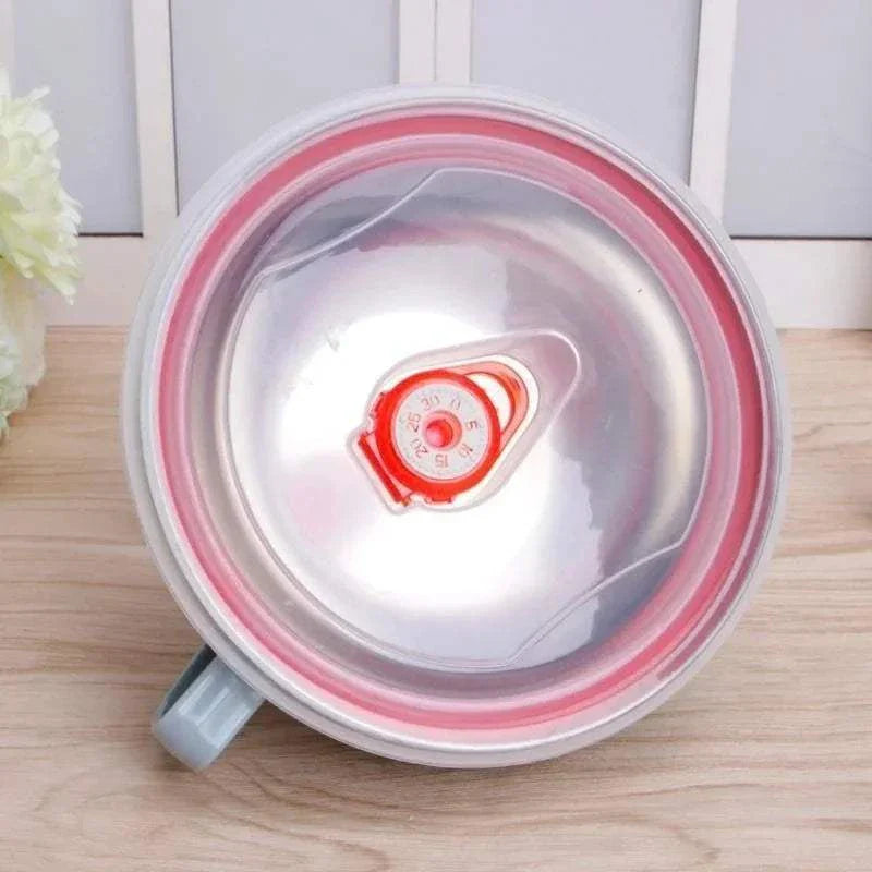 Stainless steel bowl with handle and lid, anti-scalding design for instant noodles and kitchen use.