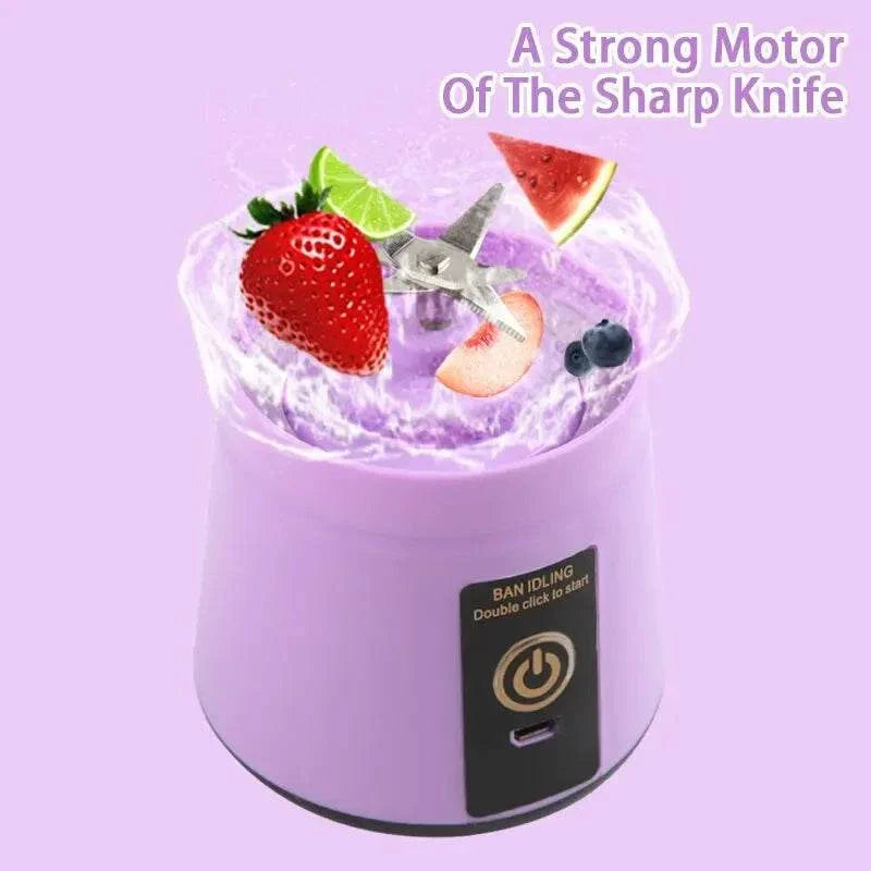 Portable Fruit Juice Blender with strong motor and 6 blades for efficient juicing.
