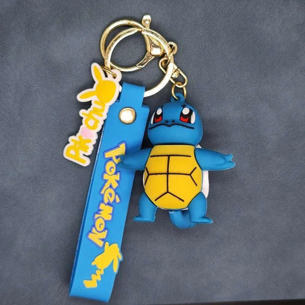 Pikachu Koda Duck Pokemon keychain with figurine and lobster clasp.