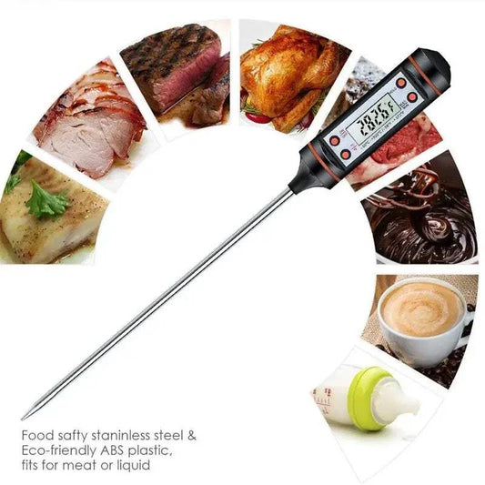 Food Baking Digital Kitchen Thermometer with Electronic Probe for BBQ and Liquid Temperature Measurement.