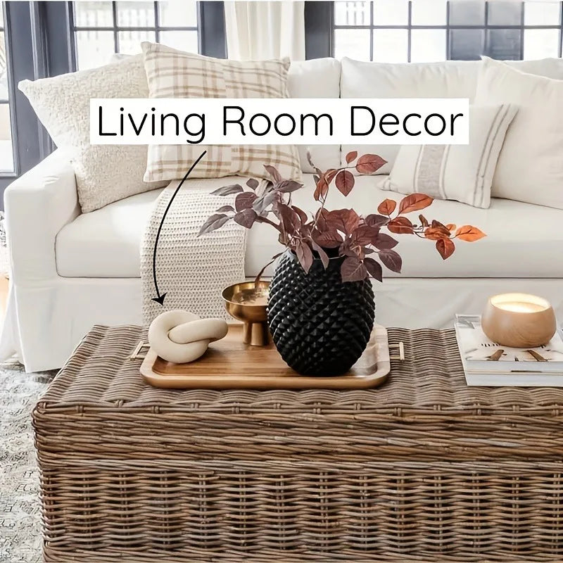 Wood Knot Decor | Beige Console Table & Home Accents