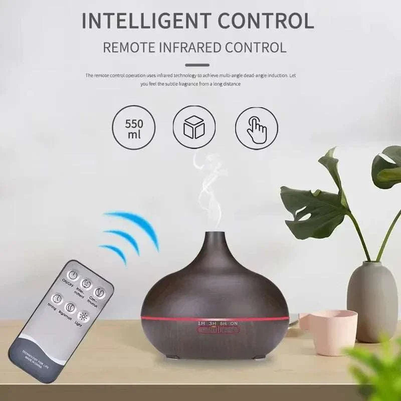 Air Humidifier Aromatherapy Essential Oil Diffuser with Remote and 7 Color Lights