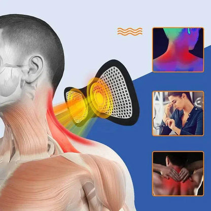 Intelligent mini electric neck massager with adjustable levels for muscle relaxation.