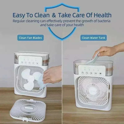 3 in 1 fan air conditioner with easy-to-clean design and removable parts for health maintenance.