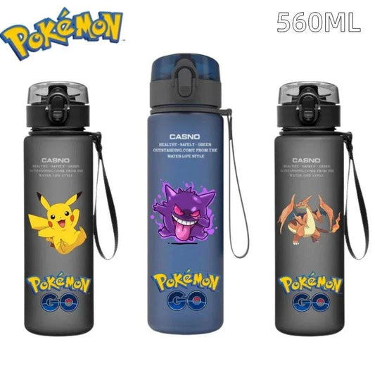 560ML Pokémon Water Bottle | Pikachu Gengar Sports Cup