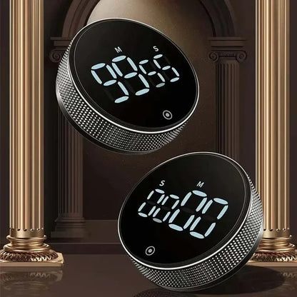 Digital magnetic kitchen timer with LED display, suitable for cooking and study.