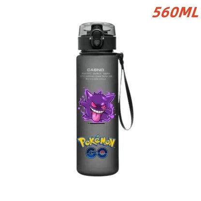 560ML Pokemon Water Cup featuring Gengar, anime-themed children's plastic water bottle.